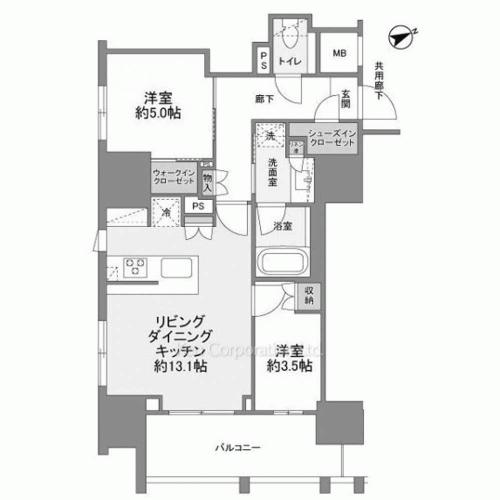 ザ・パークハウス芝御成門の写真 間取り