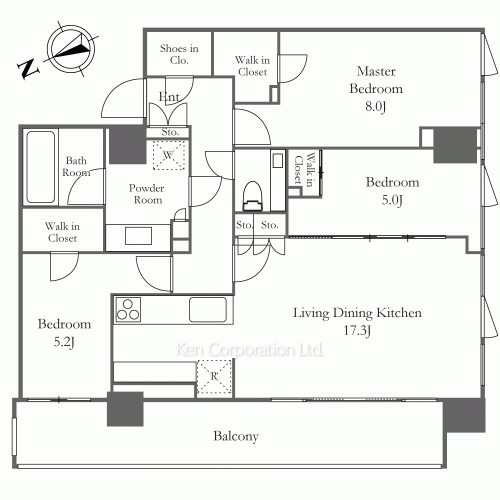 ディアナガーデン恵比寿TheHouseの写真 間取り