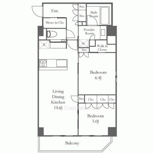 ザ・パークハビオSOHO市谷左内町の写真 間取り