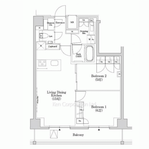 ザ・パークハビオSOHO市谷左内町の写真 間取り