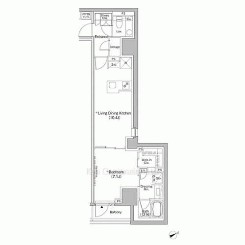 ザ・パークハビオ日本橋茅場町の写真 間取り