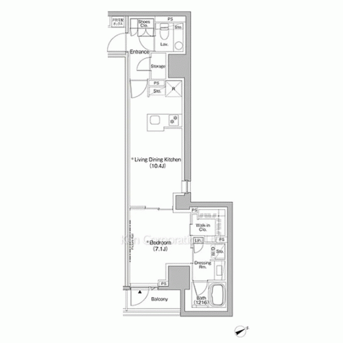 ザ・パークハビオ日本橋茅場町の写真 間取り