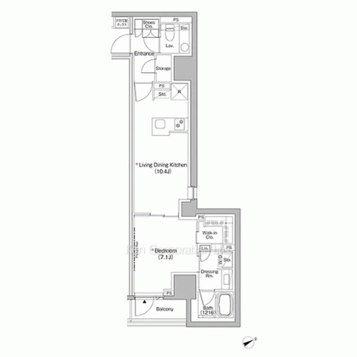 ザ・パークハビオ日本橋茅場町の写真 間取り