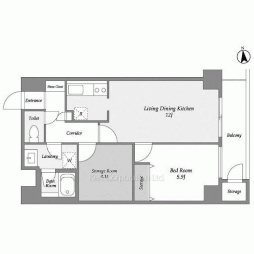 カルチェ恵比寿の写真 間取り