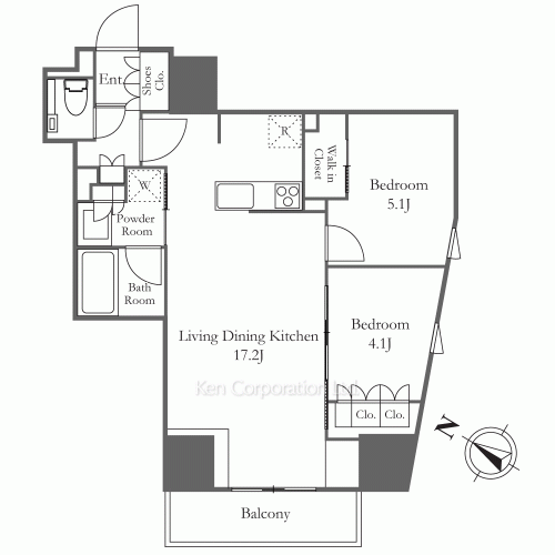 ルフォンプログレ北新宿の写真 間取り