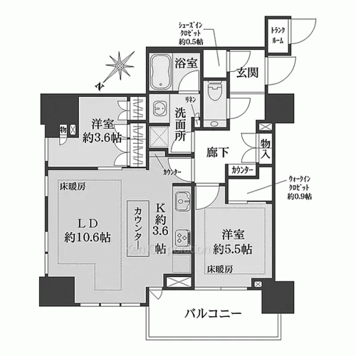 ザ・パークハウス高輪タワーの写真 間取り