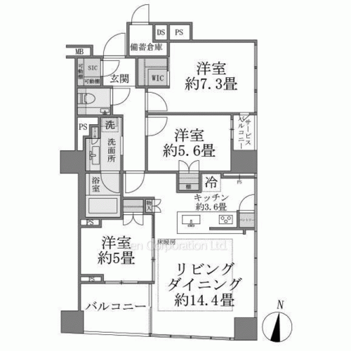 Brillia二番町の写真 間取り