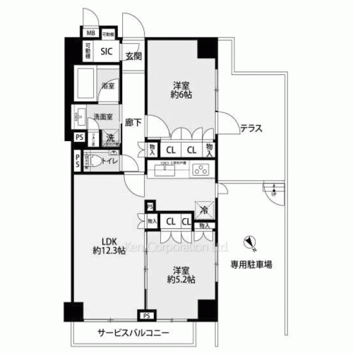 プレシス市谷台町坂の写真 間取り