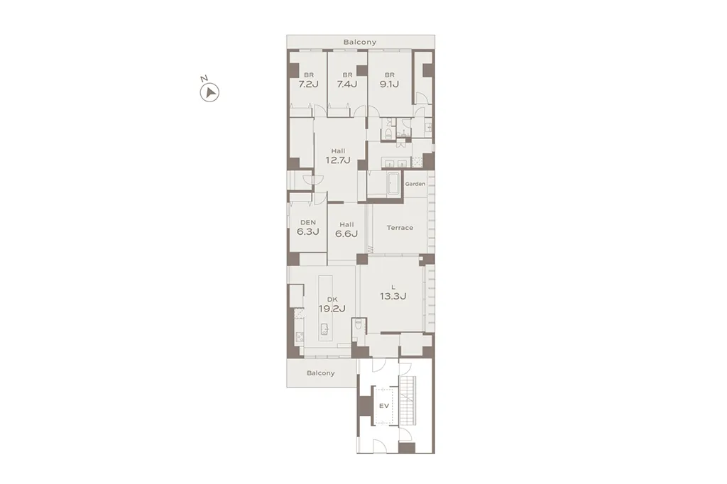 THE GRANDUO YOGA 202 間取図