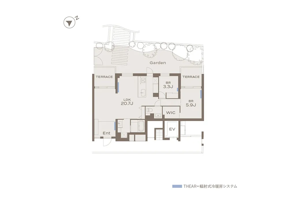 THE GRANDUO FUTAKOTAMAGAWA 102 間取図