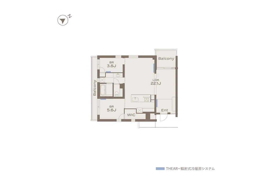 THE GRANDUO FUTAKOTAMAGAWA 201 間取図