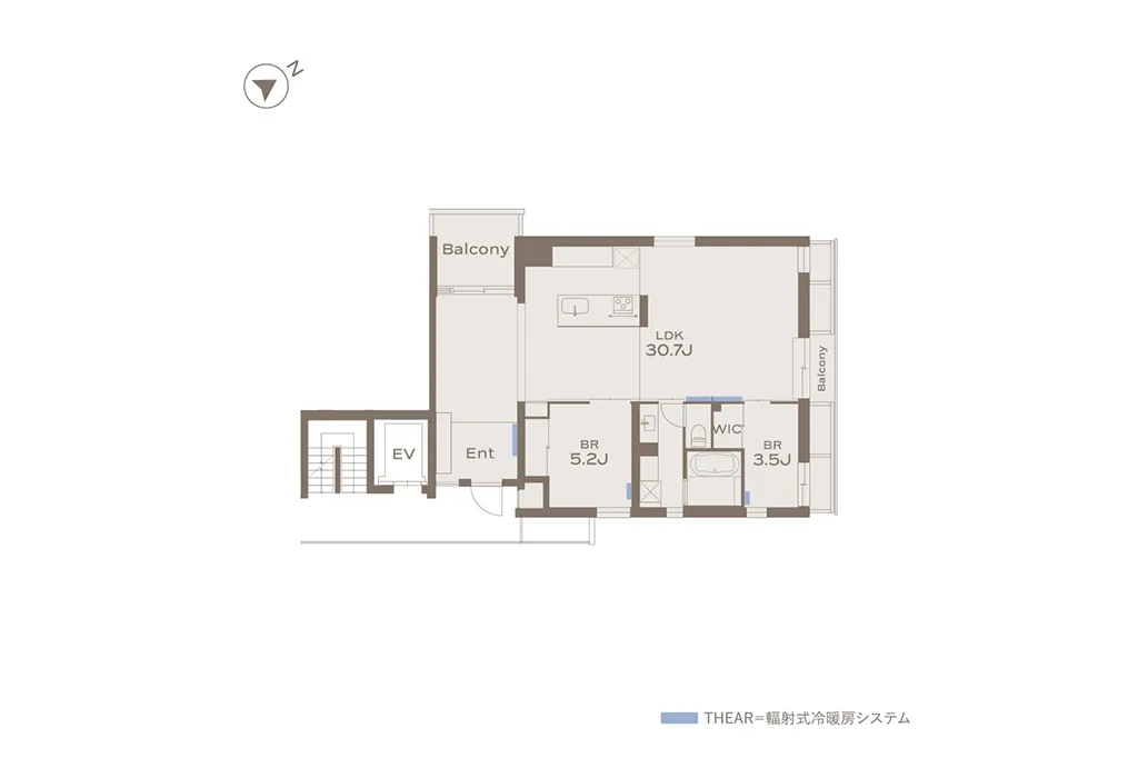THE GRANDUO FUTAKOTAMAGAWA 203 間取図