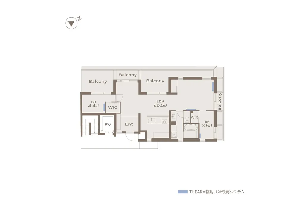 THE GRANDUO FUTAKOTAMAGAWA 502 間取図